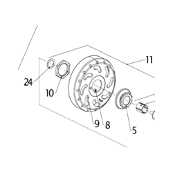 AIYES CLUTCH DRUM ASSEMBLY WITH 13T SPROCKET(4)