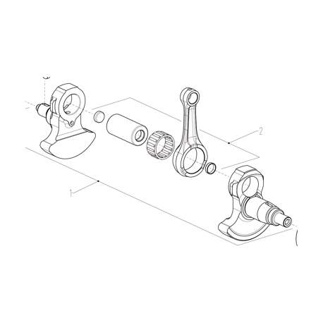 CRANKSHAFT COMPLETE (WITHOUT BEARINGS)