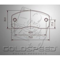 Brakepad SET GOLDSPEED 429 PRAGA OK1 REAR 2015