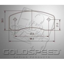 Brakepad SET GOLDSPEED 448 MS FRONT/KC hydr. cadett rear