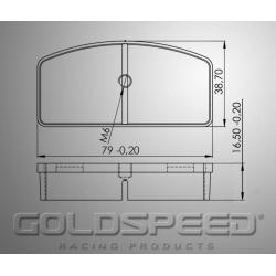 Brakepad SET GOLDSPEED 459 HAASE RUNNER FRONT