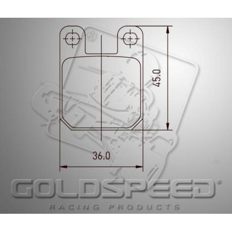 Brakepad SET GOLDSPEED 474 INTR.FR.HANDBR.09/MAKY REAR