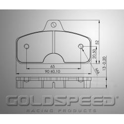 Brakepad SET GOLDSPEED 479 KELGATE 4&6 POD ADJUSTABLE REA