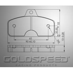 Brakepad SET GOLDSPEED 483 KK/BIREL/EKS REAR 13MM