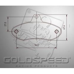 Brakepad SET GOLDSPEED 487 HAASE FRONT