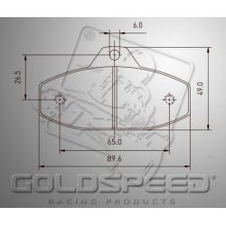 Brakepad SET GOLDSPEED 487 HAASE FRONT