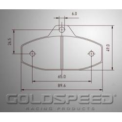 Brakepad SET GOLDSPEED 490 EA COMP./FIRST/WK REAR