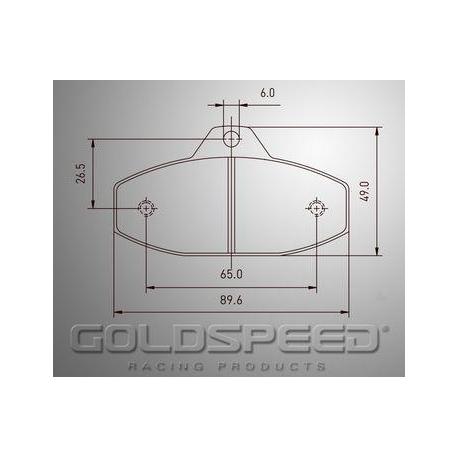 Brakepad SET GOLDSPEED 490 EA COMP./FIRST/WK REAR