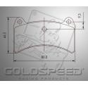 Brakepad SET GOLDSPEED 501 ENERGY CORSE/SKM REAR