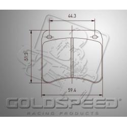 Bremsklötze SET GOLDSPEED 502 INTREPID EVO-8 /PRAGA/OK1 REAR
