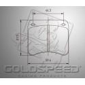 Brakepad SET GOLDSPEED 502 INTREPID EVO-8 /PRAGA/OK1 REAR