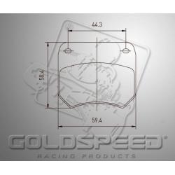 Brakepad SET GOLDSPEED 504 KC / KELGATE 13,5 mm REAR