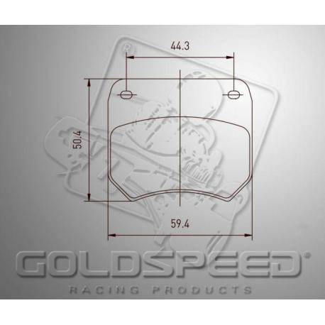 remblok SET GOLDSPEED 504 KC / KELGATE 13,5 mm achter
