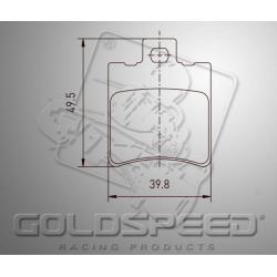 Brakepad SET GOLDSPEED 505 KELGATE 4&6 POD FRONT