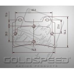 Brakepad SET GOLDSPEED 510 EA/BIREL/FIRST REAR