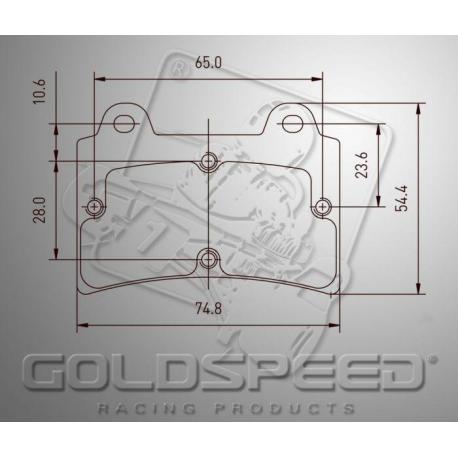 Brakepad SET GOLDSPEED 510 EA/BIREL/FIRST REAR