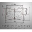 Brakepad SET GOLDSPEED 510 EA/BIREL/FIRST REAR