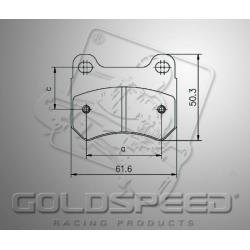 Brakepad SET GOLDSPEED 516 HAASE RUNNER REAR