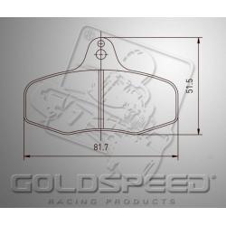 Brakepad SET GOLDSPEED 530 CRG REAR