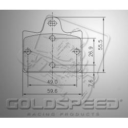 Brakepad SET GOLDSPEED 530 CRG REAR