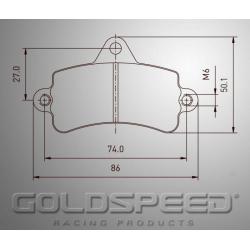 Brakepad SET GOLDSPEED 550 TOP KART FRONT