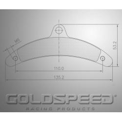 Brakepad SET GOLDSPEED 564 GILLARD T-REX rear