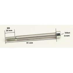 Achsschenkelbolzen / Stift 8 mm x 91 mm Kopf zylindrisch