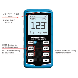 Prisma digitale bandtemperatuurmeter met priksensor