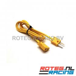 Extension cable for thermocouple 2-pin male x female 300 cm